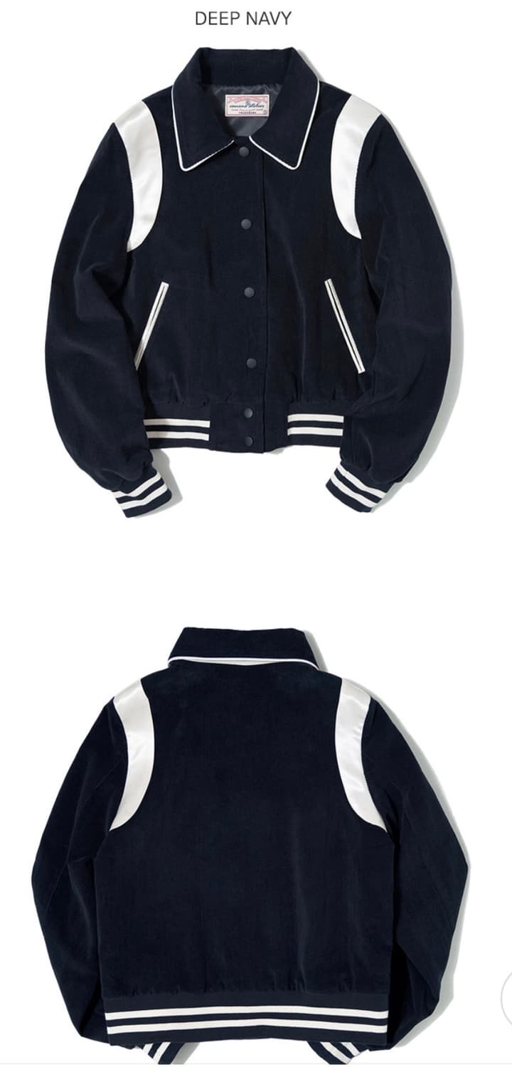 VANONE ATELIER 코듀로이 바시티 자켓 (Deep Navy) 상품이미지2