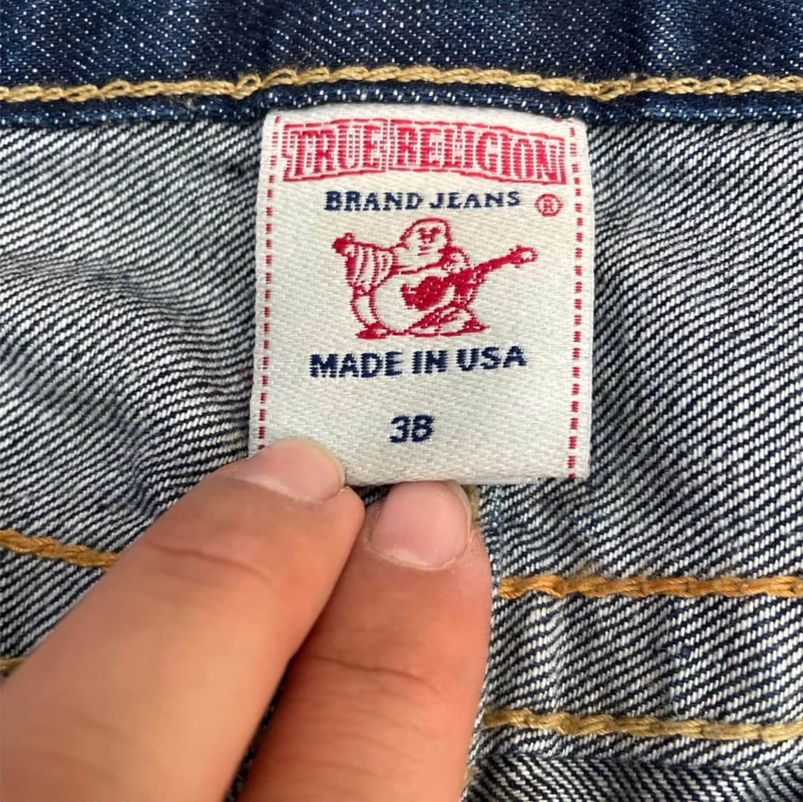 트루릴리전 진청 버튼플라이 스트레이트 데님 팬츠 38 상품이미지3