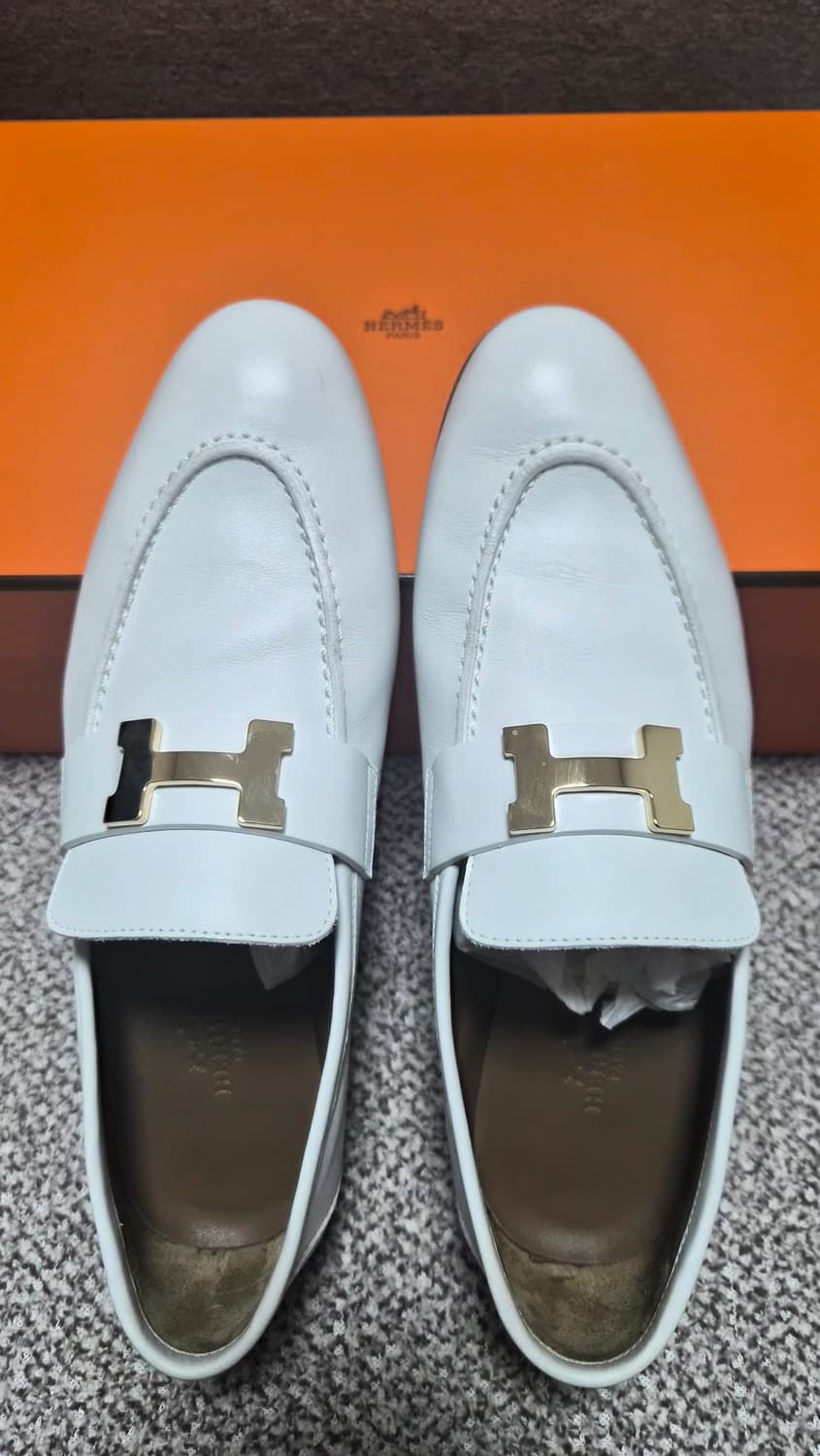 [HERMES] 에르메스 파리 로퍼 화이트 금장 36.5 (Full Se 상품이미지5
