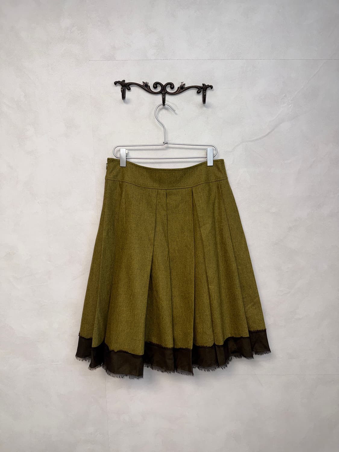 Body dressing khaki wool cashmere setup 상품이미지7