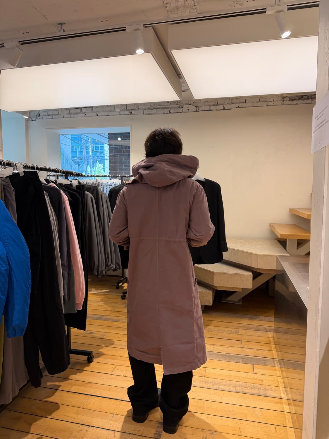 누마레 ee 다이드 워싱 피쉬테일 코트 M 퍼플 상품이미지5