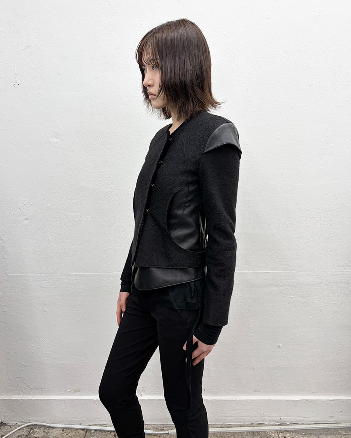 닐바렛 레더 패널 자켓 상품이미지3