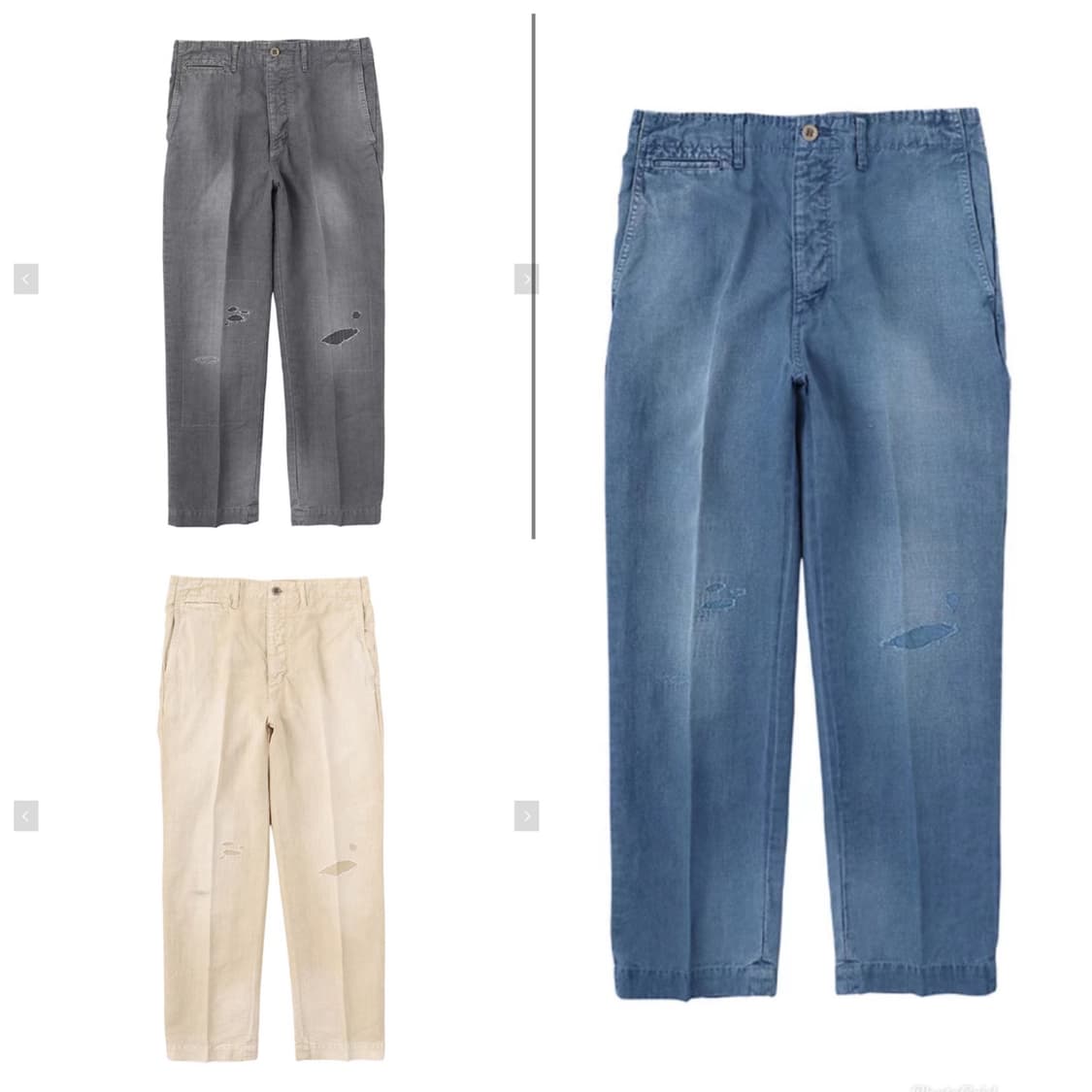 3)Visvim ict CHINO PANTS HW TAPER CRASH 상품이미지10