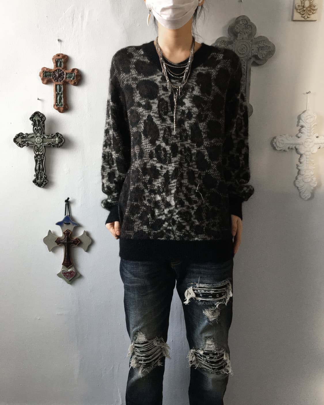 Animal pattern knit 상품이미지1