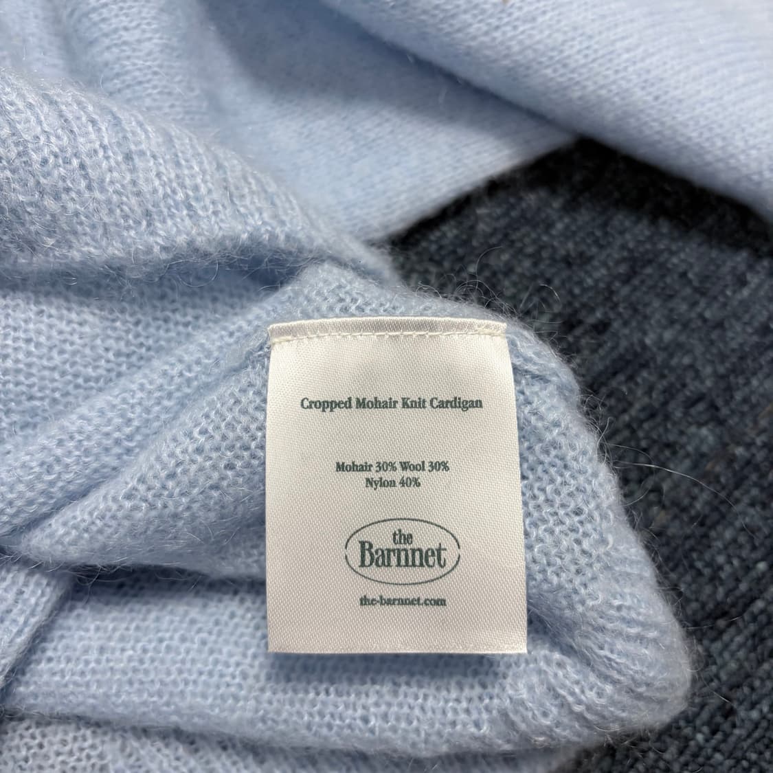 더 바넷 크롭 모헤어 니트 가디건 새상품 상품이미지5