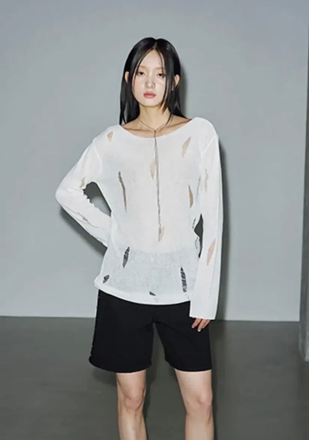 헬레네파리스 썸머 시스루 루즈 핏 니트 상품이미지2