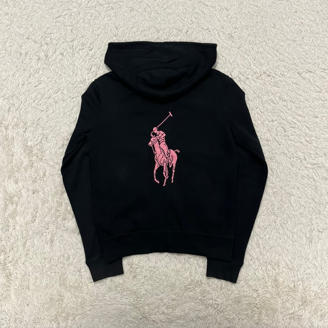 Polo big pony black zip-up hoodie 상품이미지5