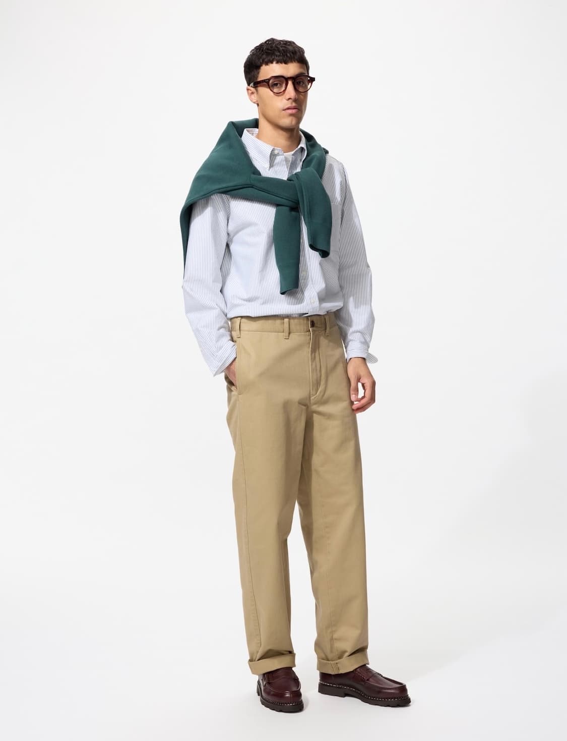 니클로 스트레이트 치노팬츠 브라운 새상품 상품이미지1