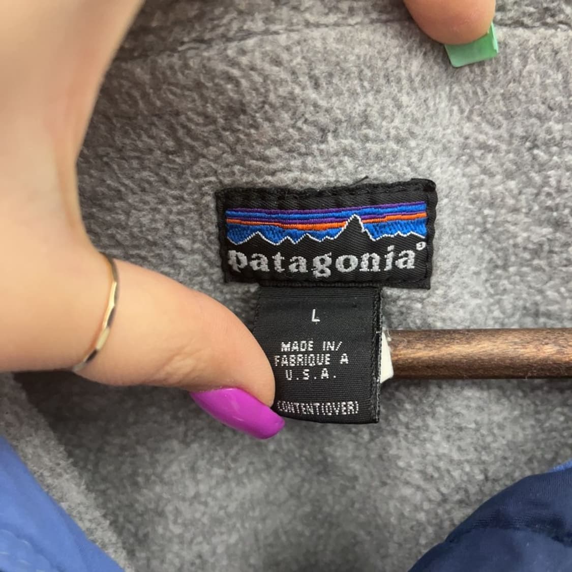 파타고니아 테크웨어 쉘드 신칠라 바람막이 양털 자켓 L C07215 상품이미지5