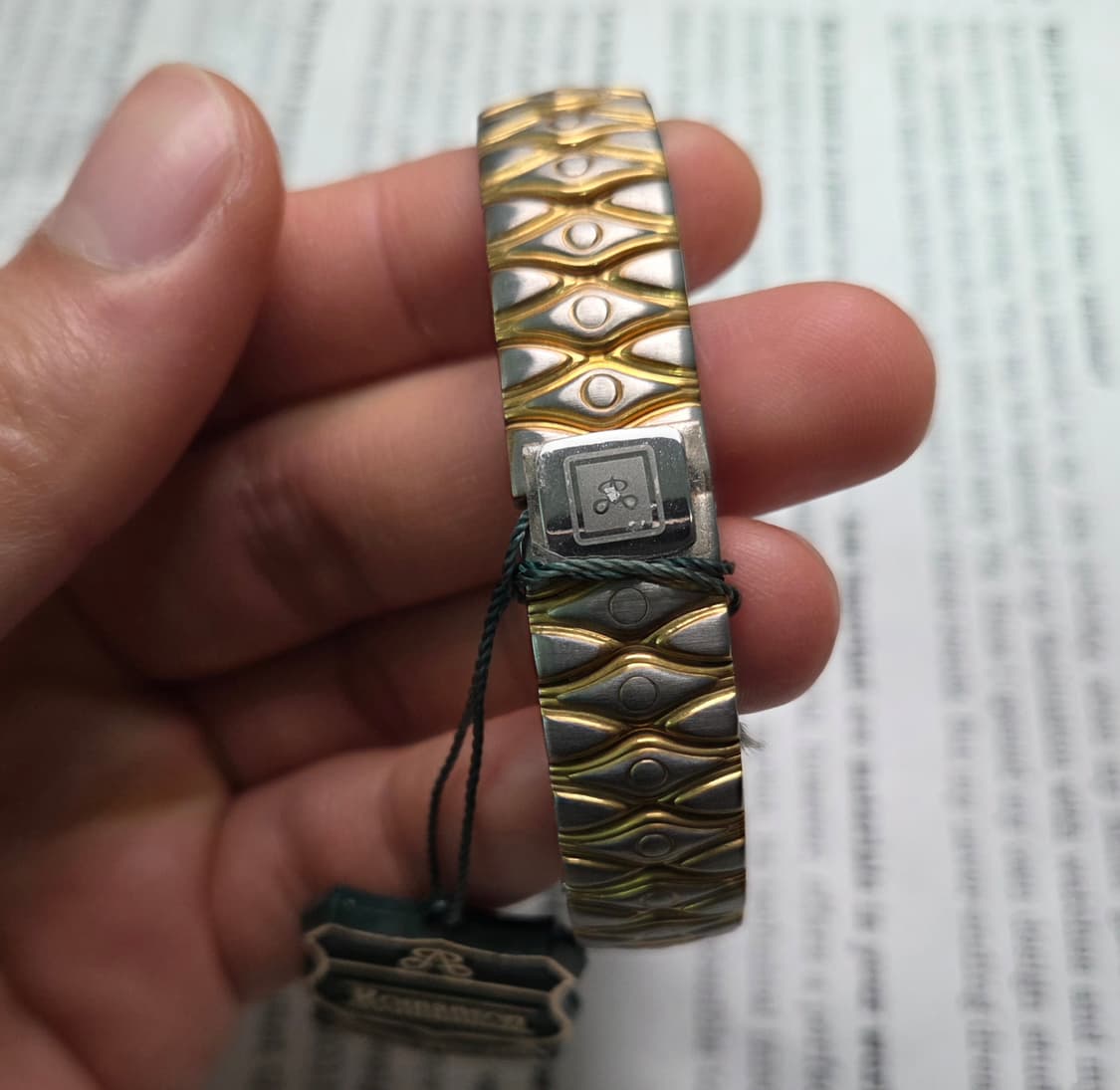 데드스탁] 빈티지 로만손 튤립 투톤 스파클 다이얼 칼침핸즈 쿼츠 여성용 상품이미지7