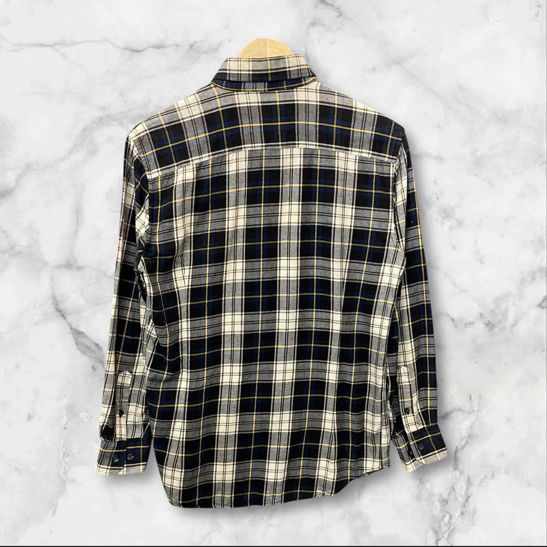 Daiz 네이비체크 원포켓 긴팔 셔츠 95 상품이미지2