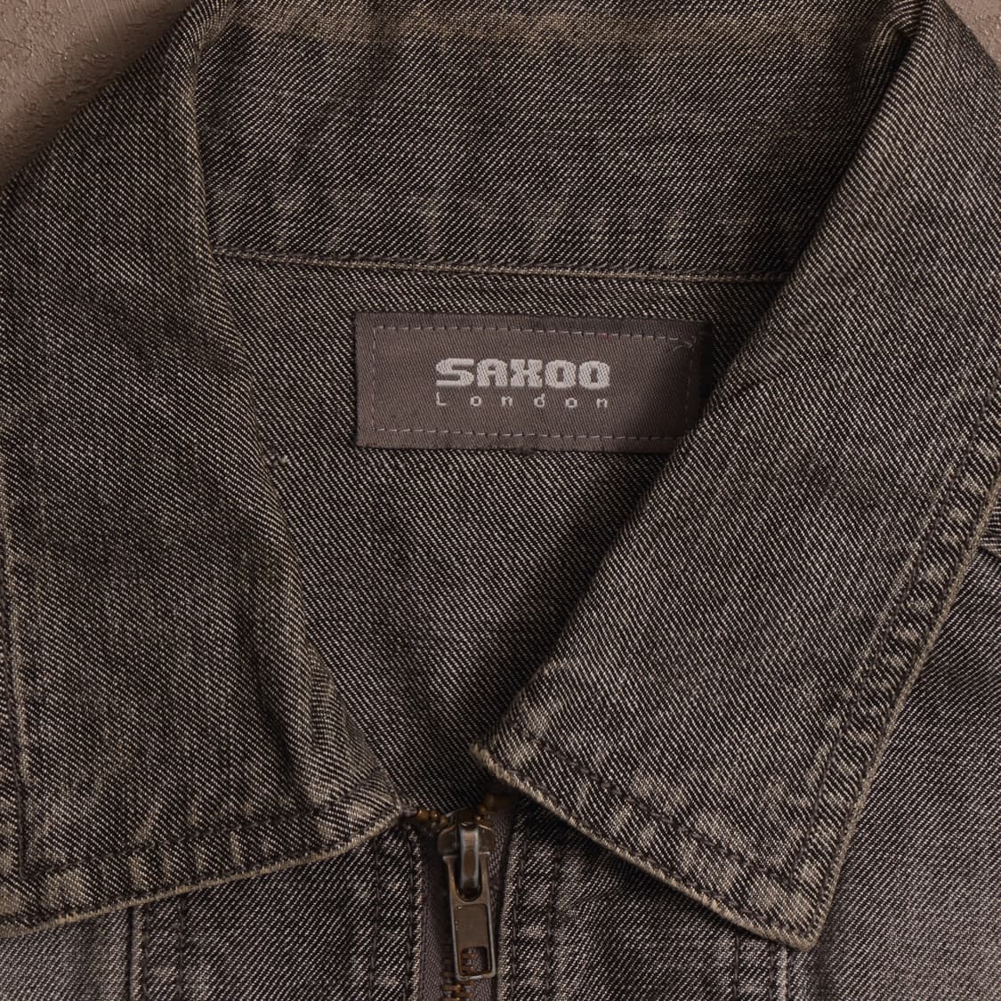 빈티지 USA 워싱 흑청 데님 집업 자켓 A1685 상품이미지3