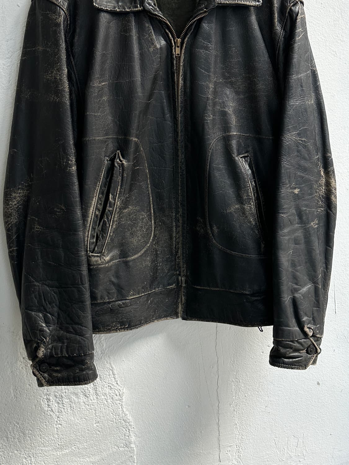 60's Sears 오크브룩 디스 레더 자켓 빈티지 레더 가죽 자켓 상품이미지7