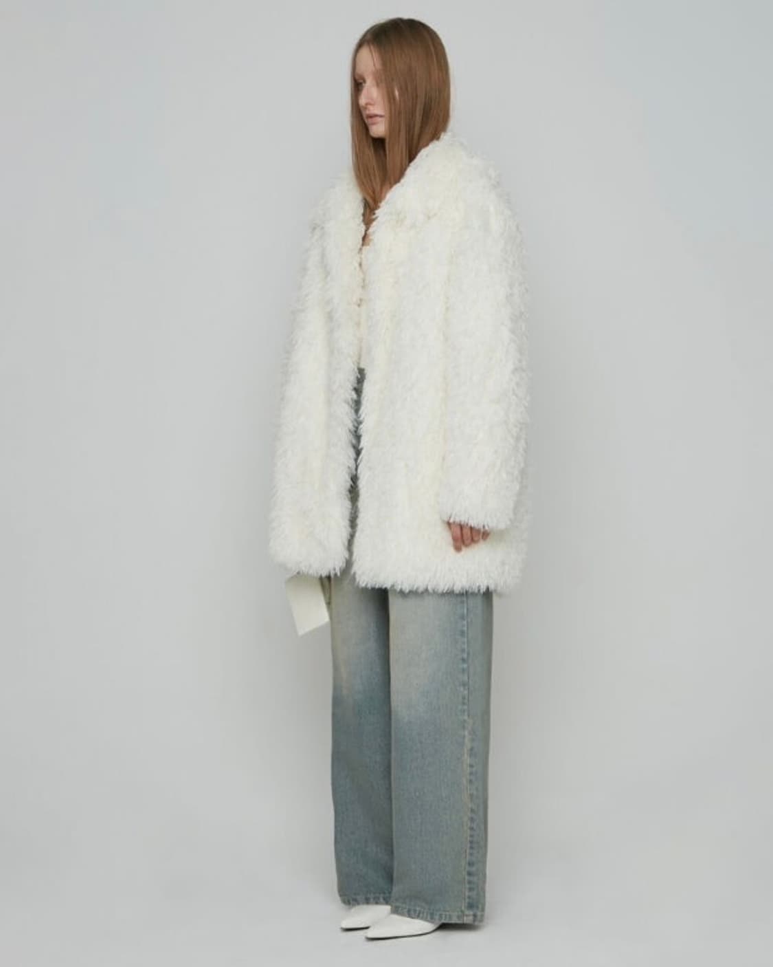 로우타이드 쉐기 퍼 코트 상품이미지1