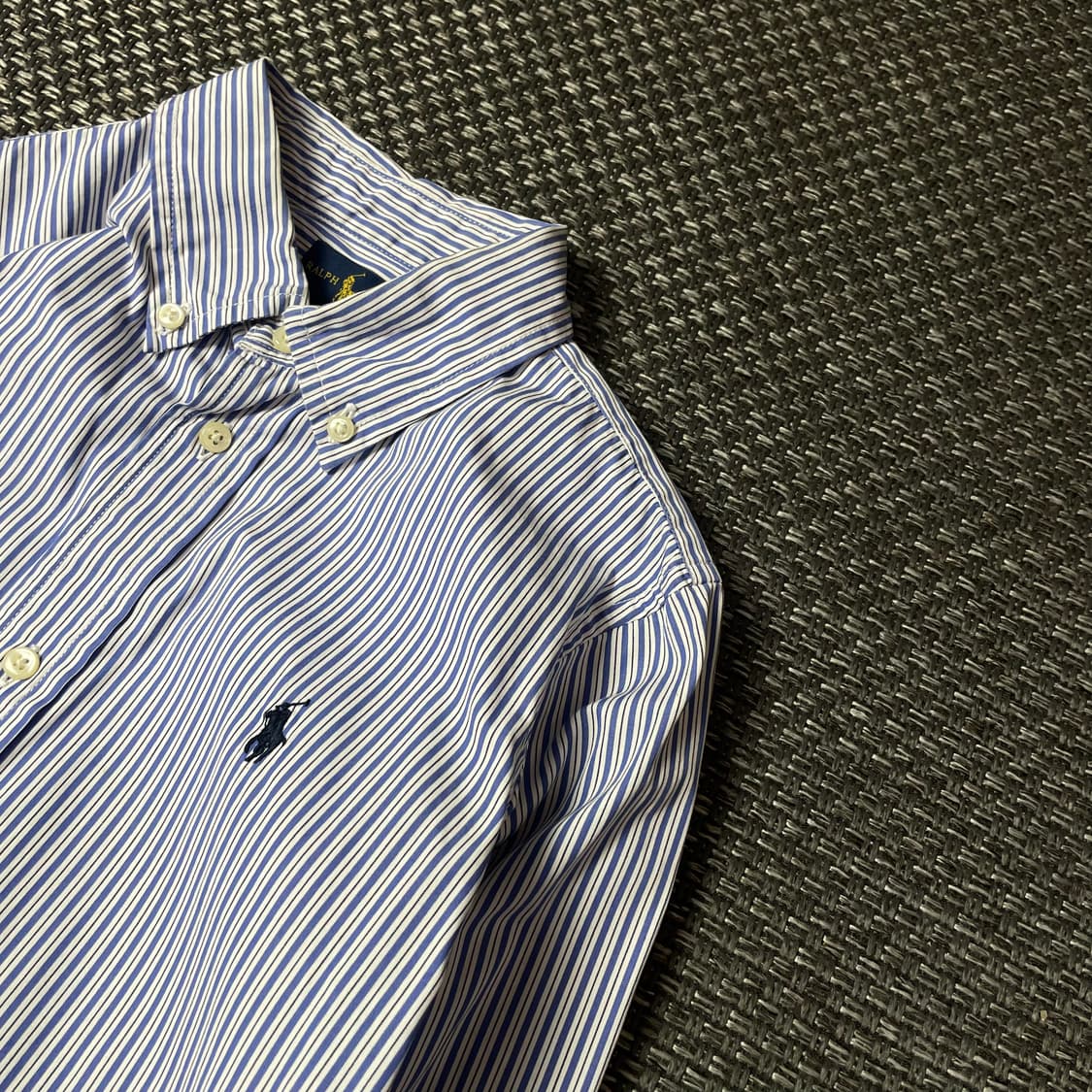 폴로랄프로렌 키즈 블루 스트라이프 긴팔 셔츠 7 상품이미지5