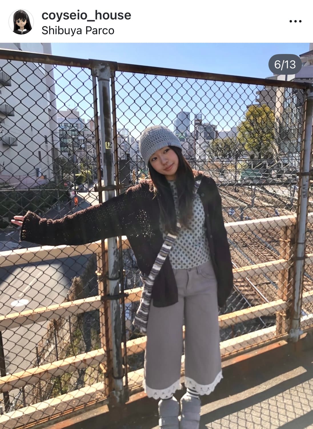 당일배송) 코이세이오 knit lace pants 레이스 팬츠애쉬브라운 상품이미지4