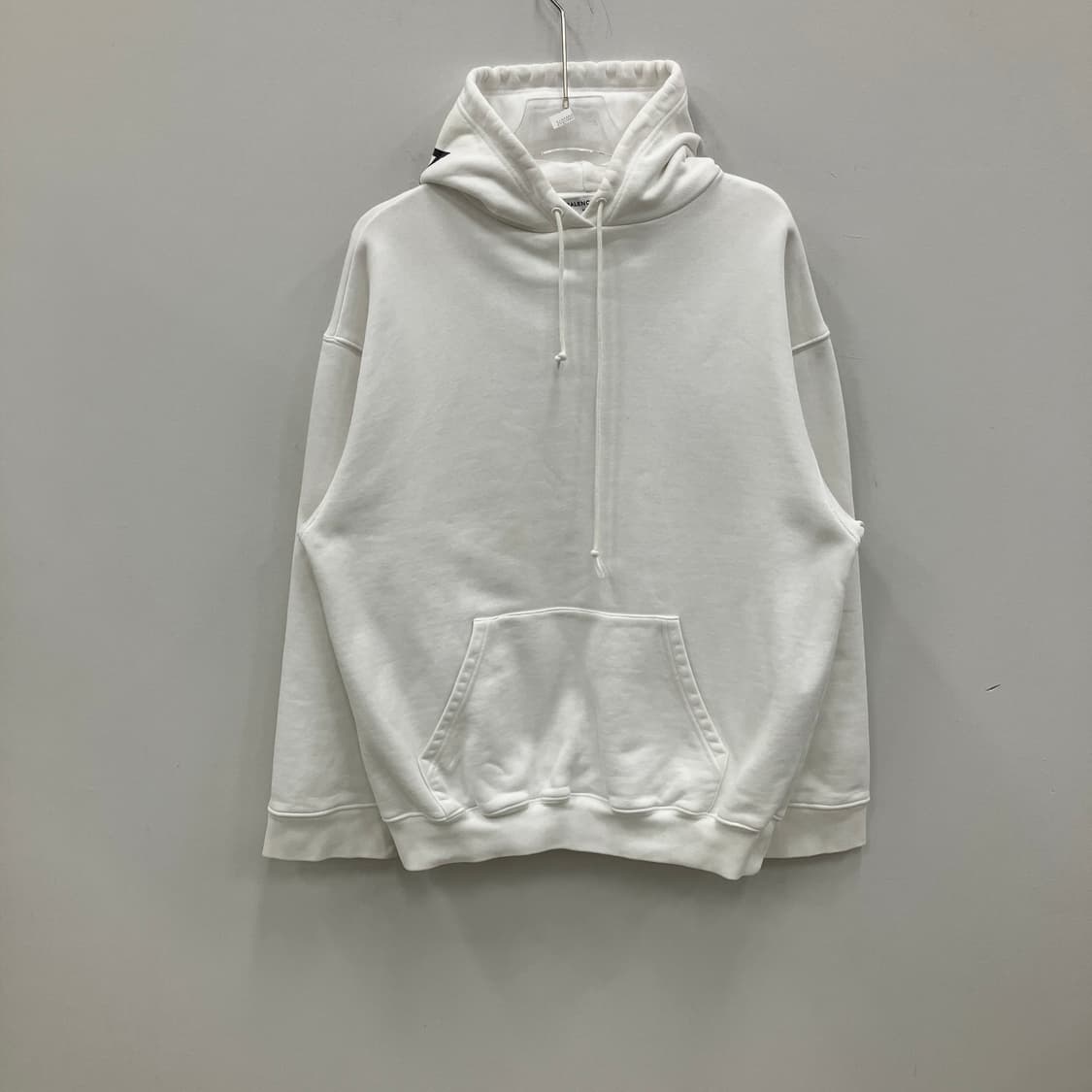 발렌시아가 화이트 백로고 후드티 XS 상품이미지1