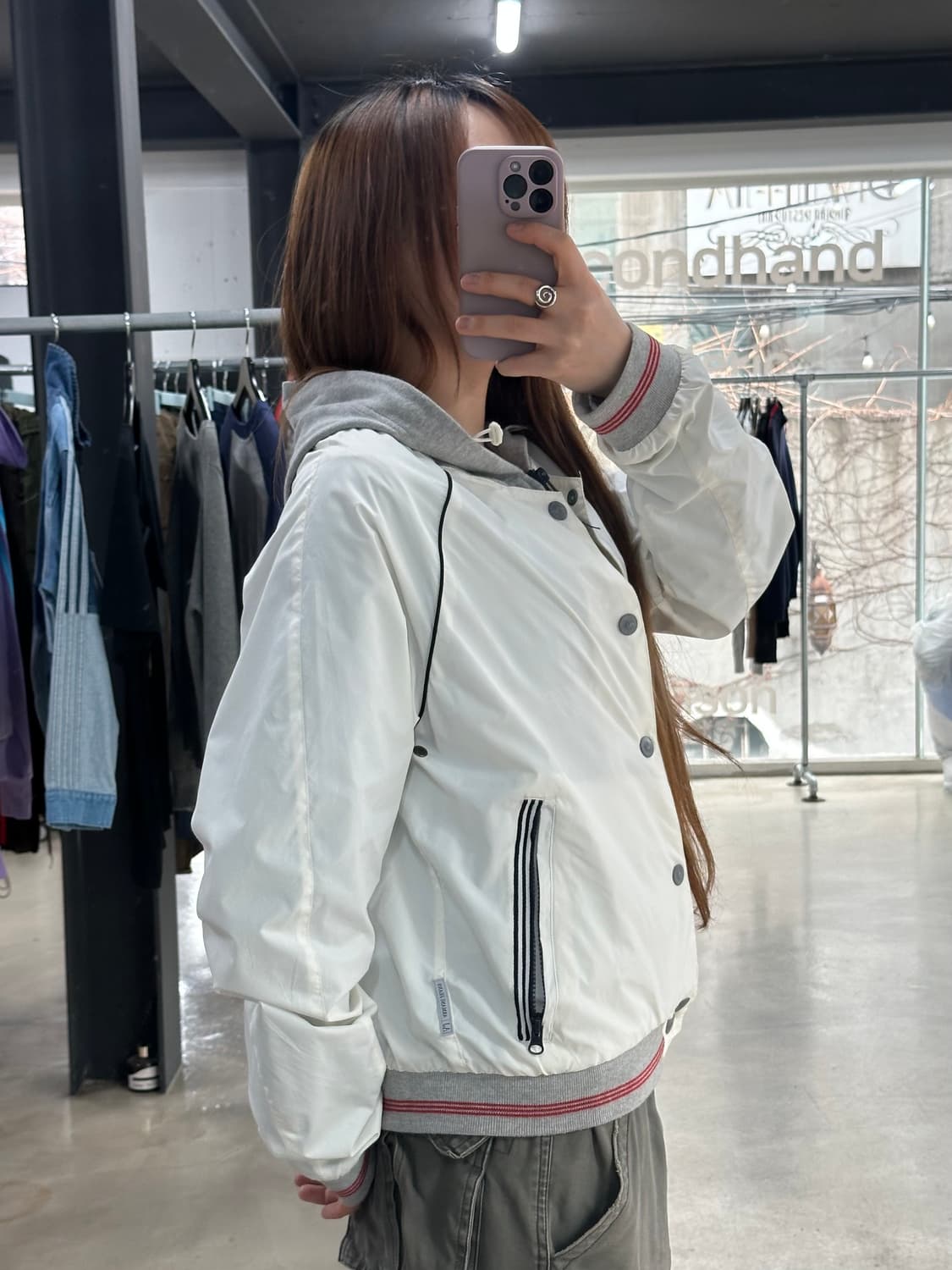 아르마니 진스 레이어드 투버튼 투웨이 후드자켓 상품이미지4