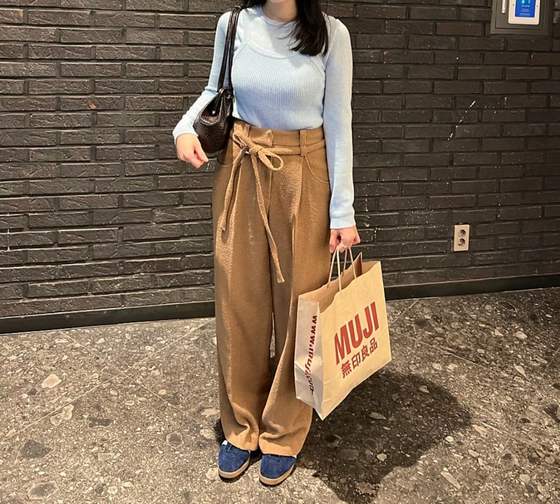 오르(ORR)23FW 부클 벨티드 트라우저 상품이미지1