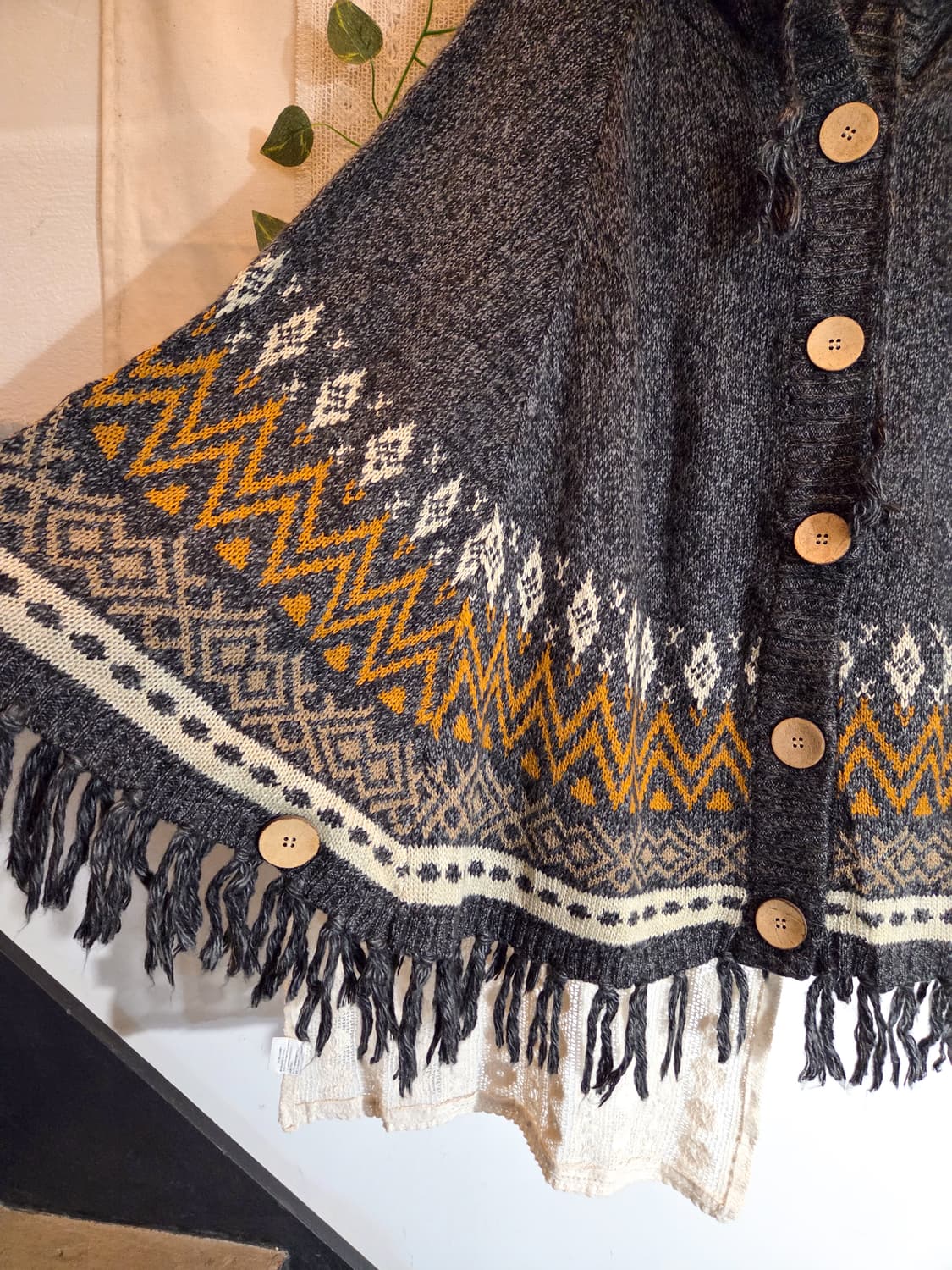 에스닉 후드 케이프 가디건 상품이미지3