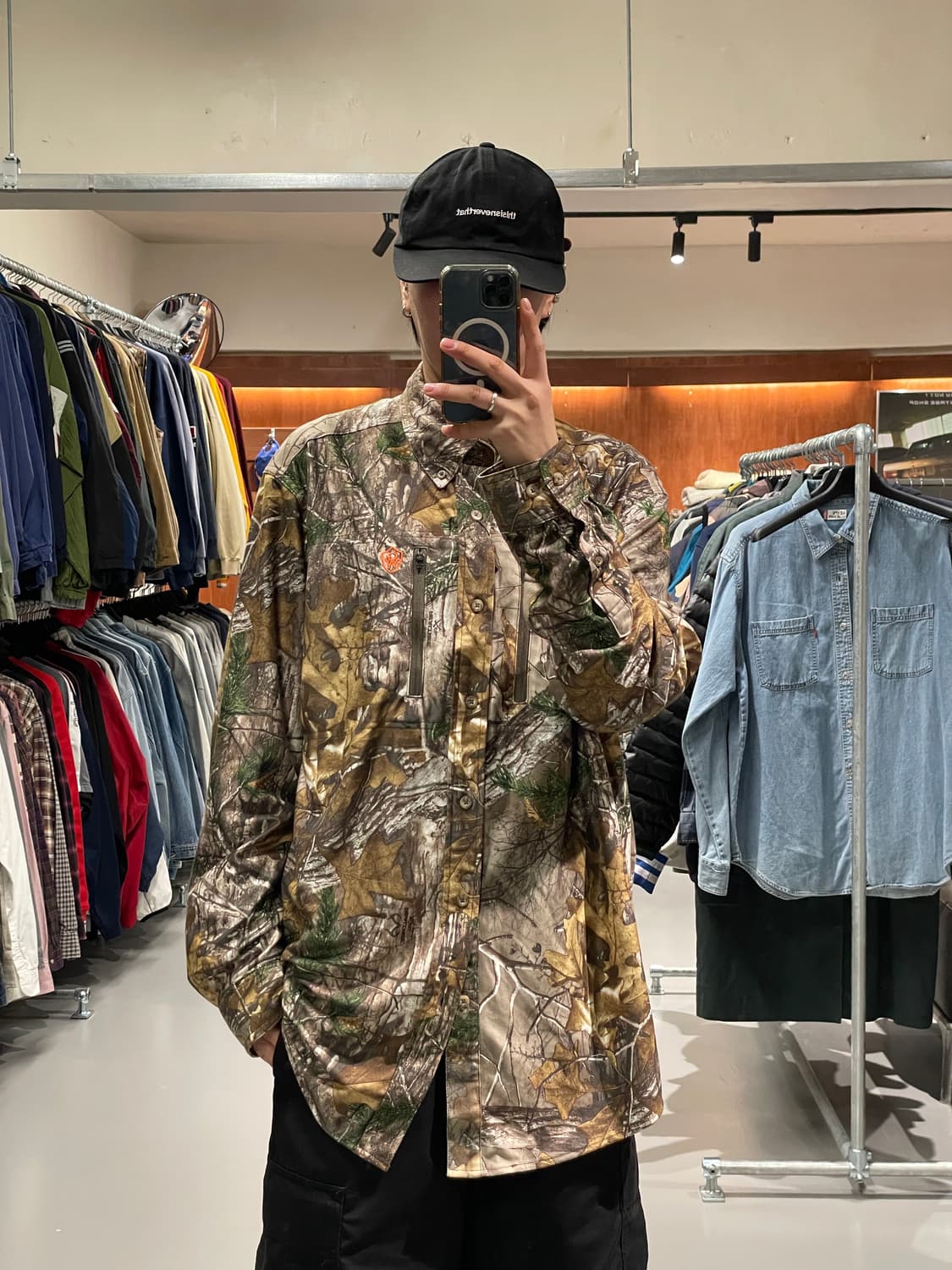 빈티지 플리스 소재 리얼트리 셔츠 상품이미지1