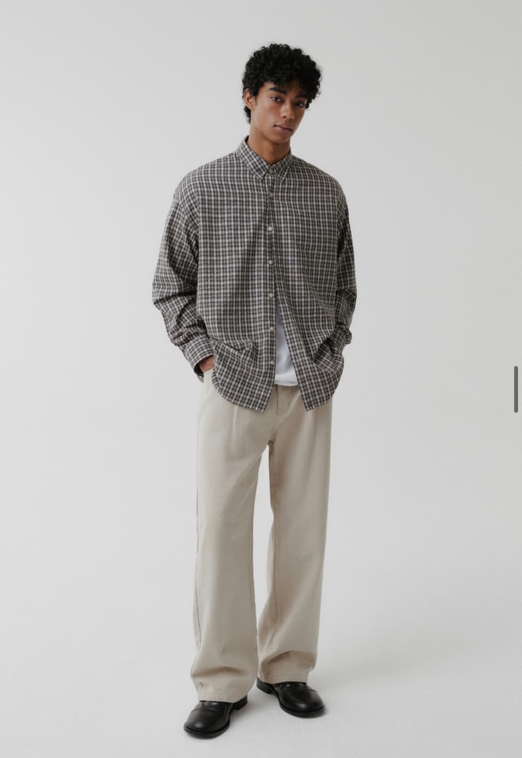 수아레 25fw 스튜피드 체크셔츠 블랙 M 상품이미지2