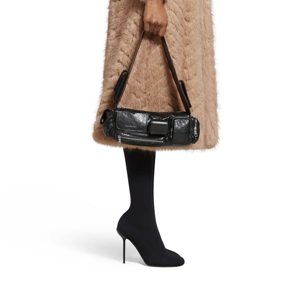 발렌시아가 수퍼비지 슬링백xs 블랙 상품이미지1