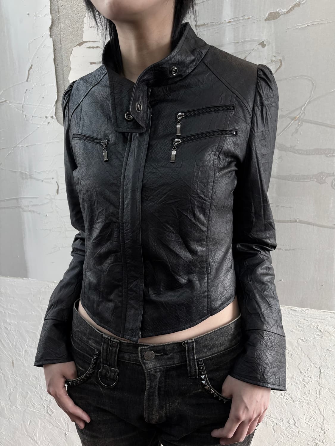 black texture jacket 상품이미지1