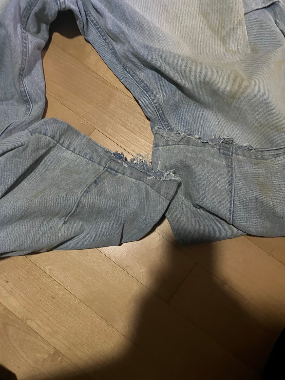 Etce 오일 워시드 배기진 블루 L 상품이미지5