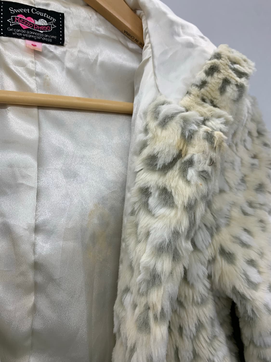 메조피아노 네코미미 레오파드 퍼자켓 상품이미지8