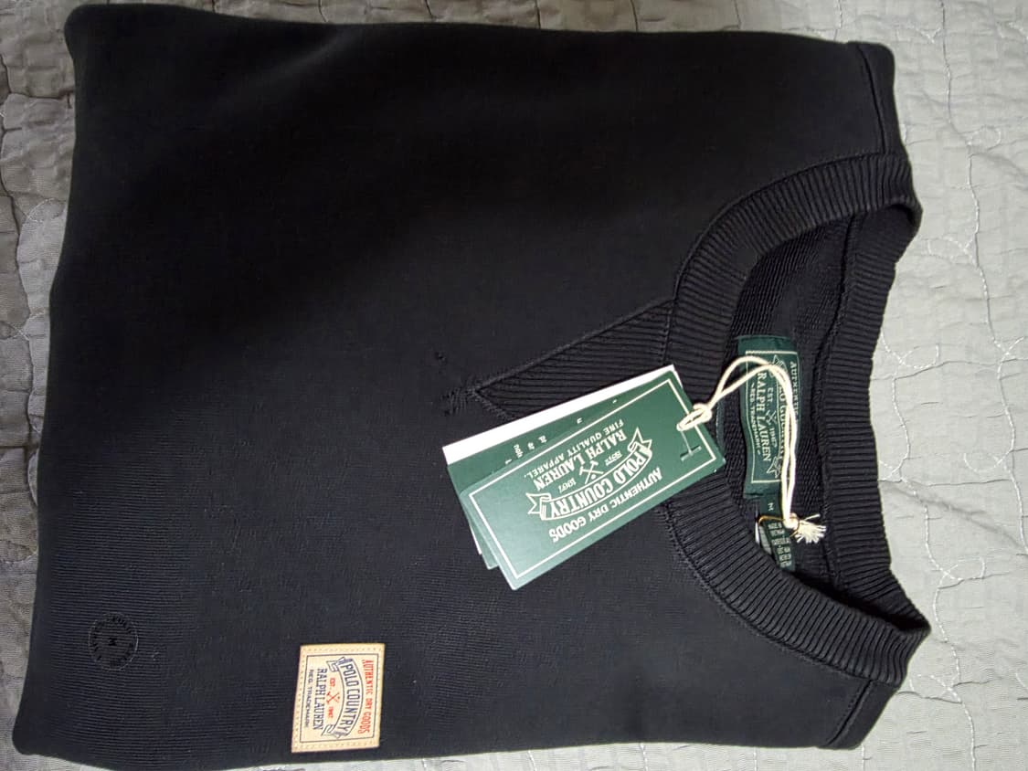 폴로 컨트리 루프백 릴렉스핏 스웻 블랙 M 상품이미지3