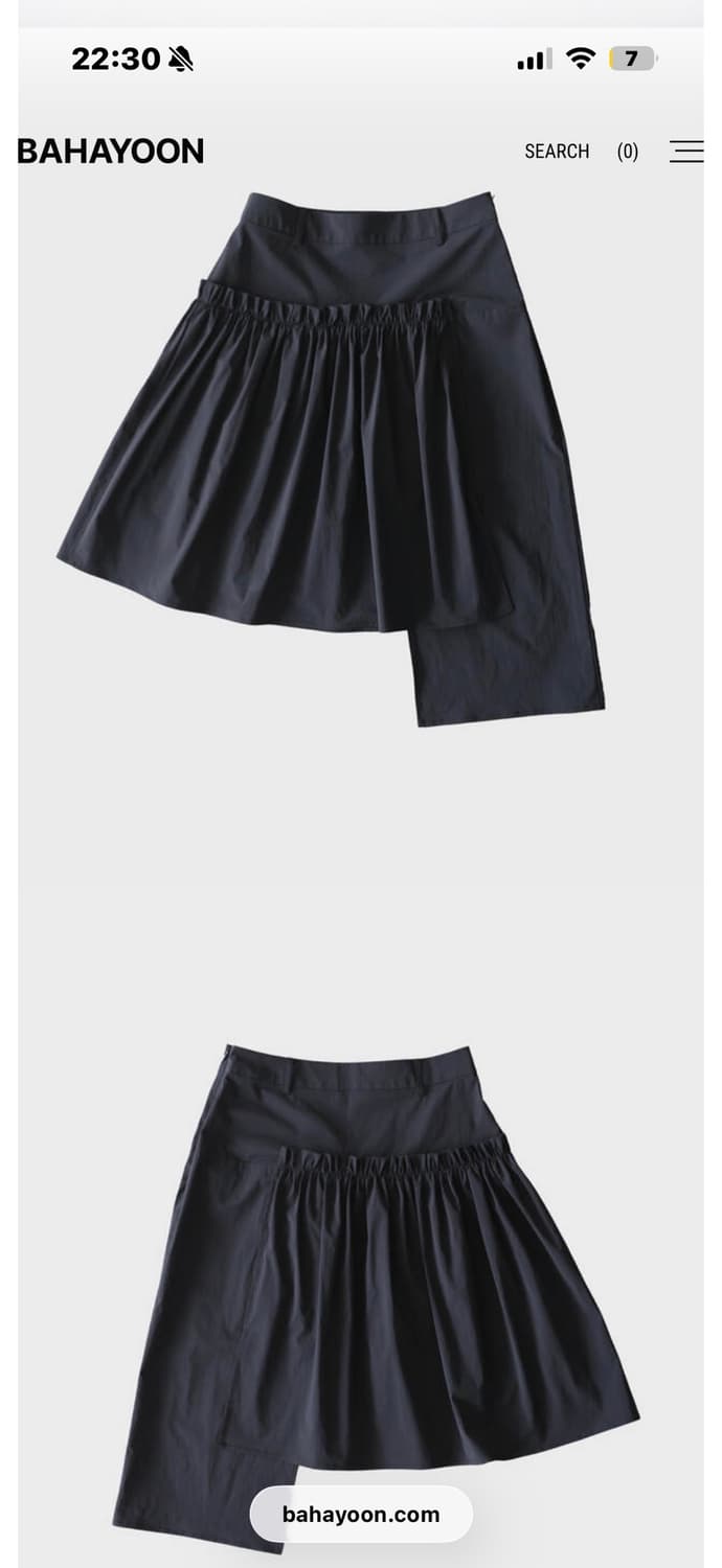 바하윤 UNBALANCE SHIRRING SKIRT 상품이미지2