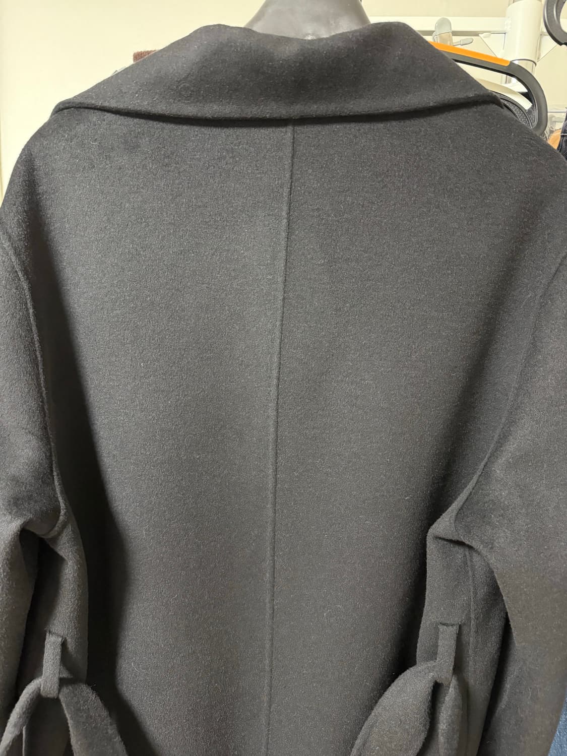 토니웩 핸드메이드 울 캐시미어 스탠드 카라 코트 블랙 상품이미지6