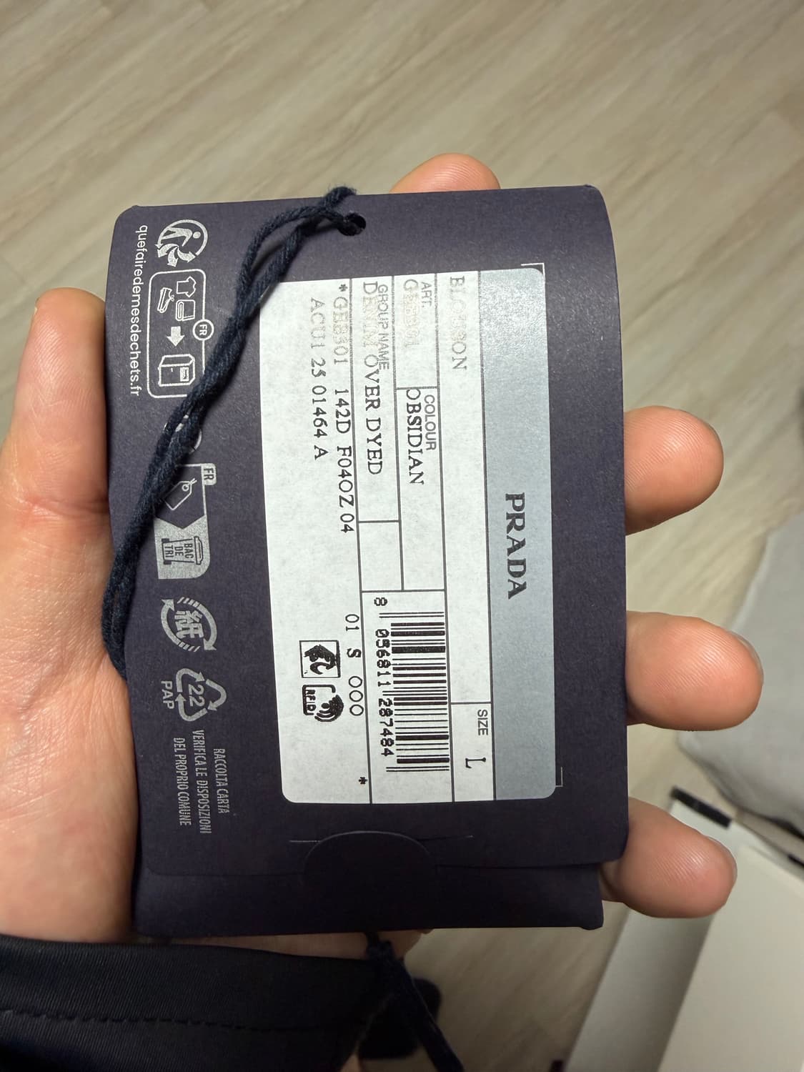 (L)프라다 데님 블루종 자켓 상품이미지3