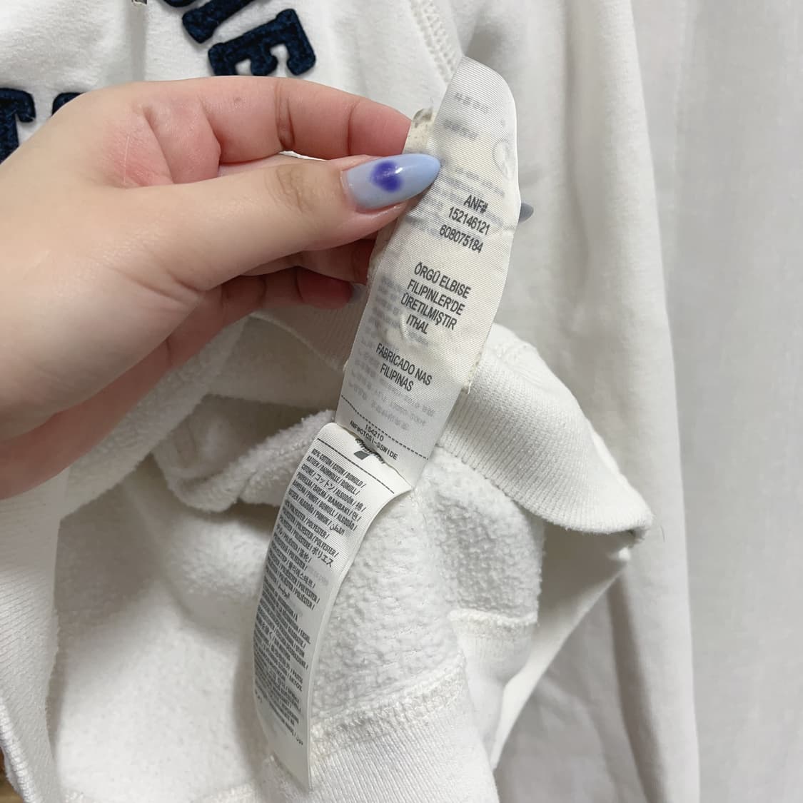 [정품] 아베크롬비 아이보리 아플리케 기모 후집 [ M ] 상품이미지8