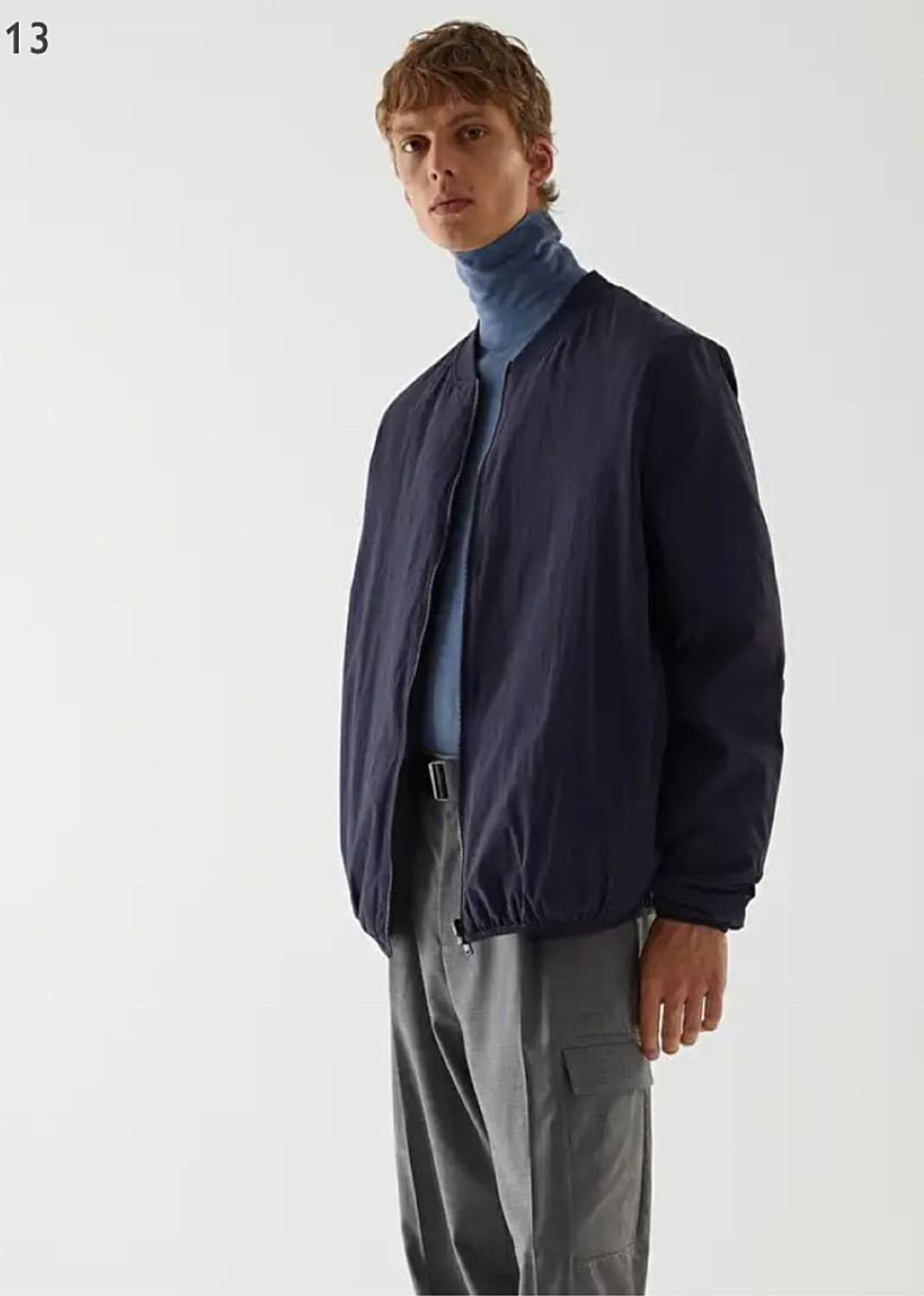 (COS)코스 리버시블 다운 패디드 집업 봄버 네이비 S 팔아요! 상품이미지1