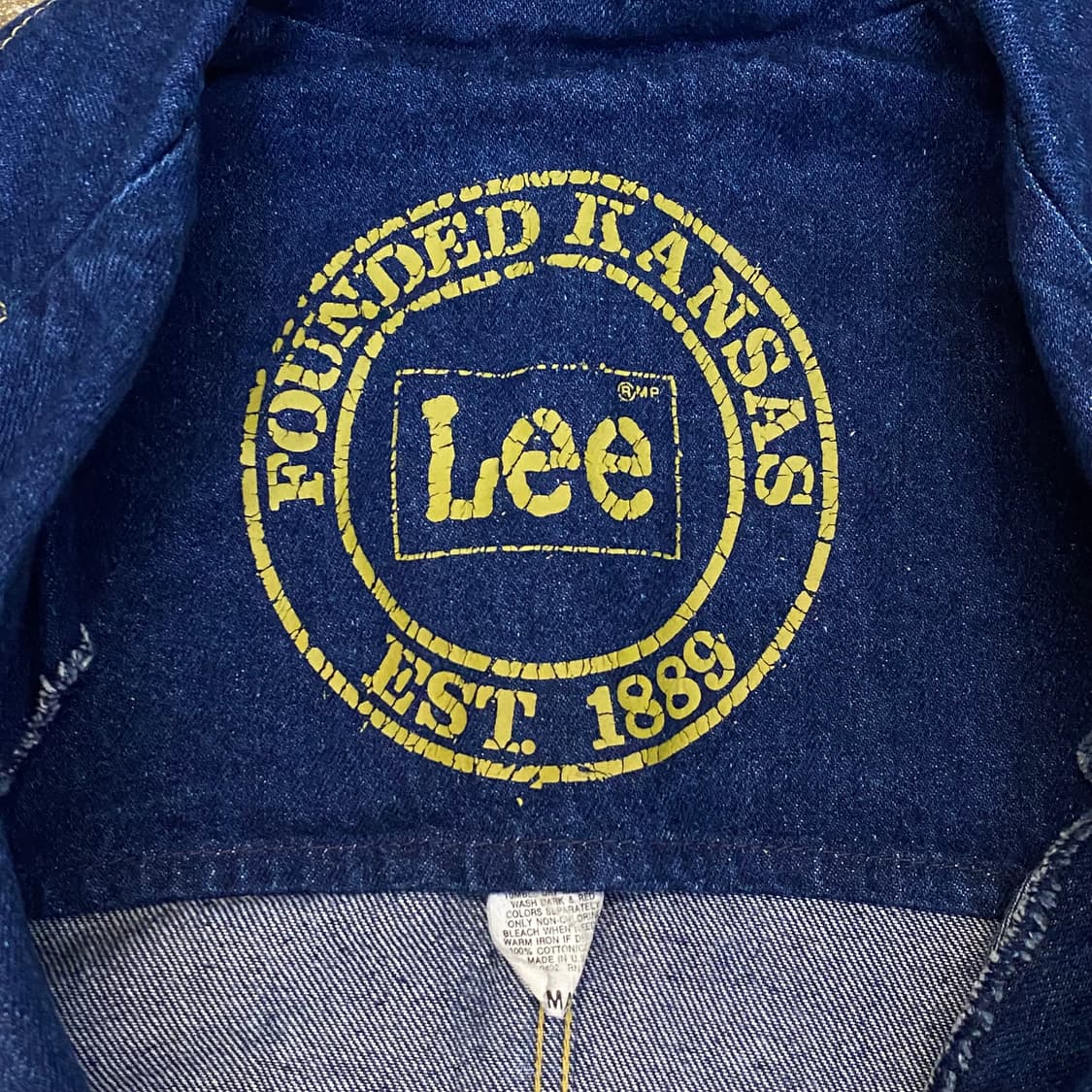 레어 90s Made in USA 빈티지 Lee 블레이저 데님자켓 청자켓 상품이미지5