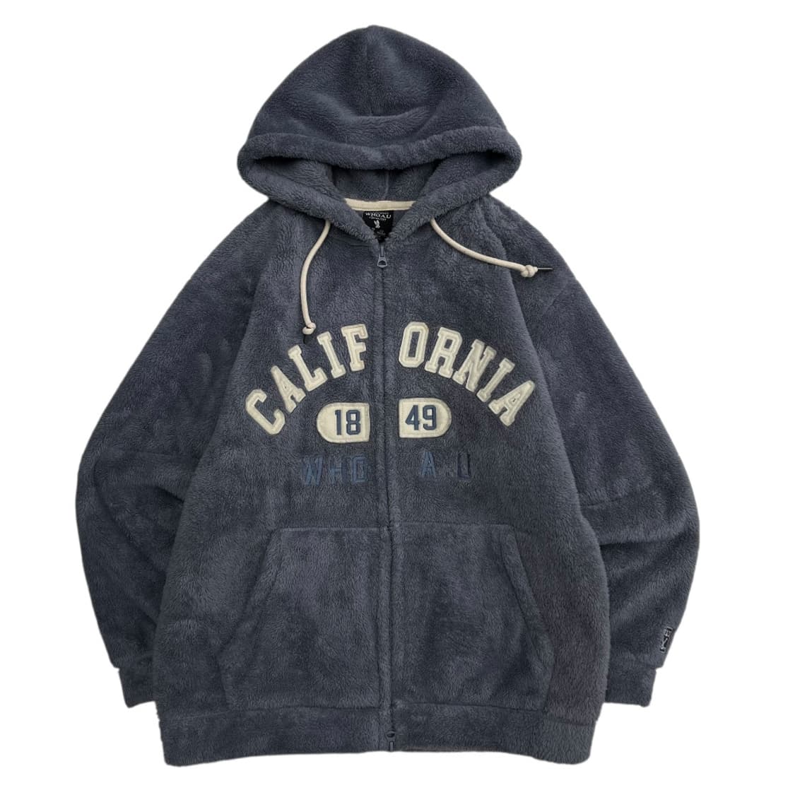 후아유 센터로고 딥소라 후리스 후드집업 S 상품이미지2