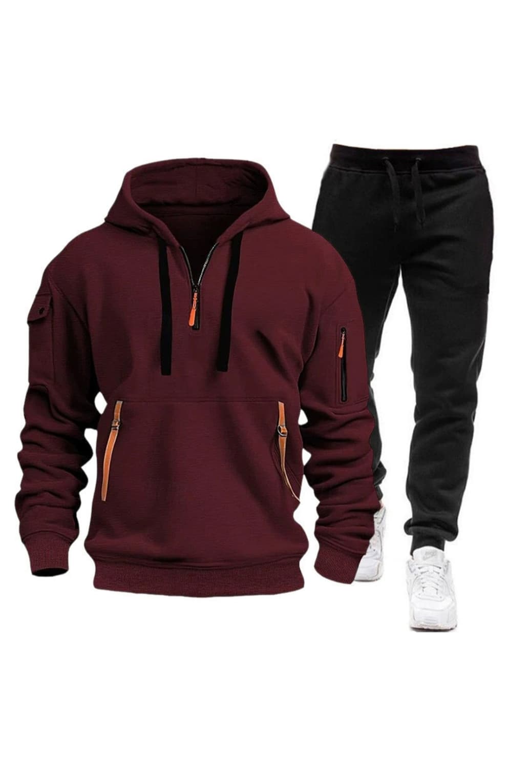 캐주얼 포켓 후드티 상하의세트 풀오버 후드티 실용적 일상운동복

싸이즈  상품이미지8