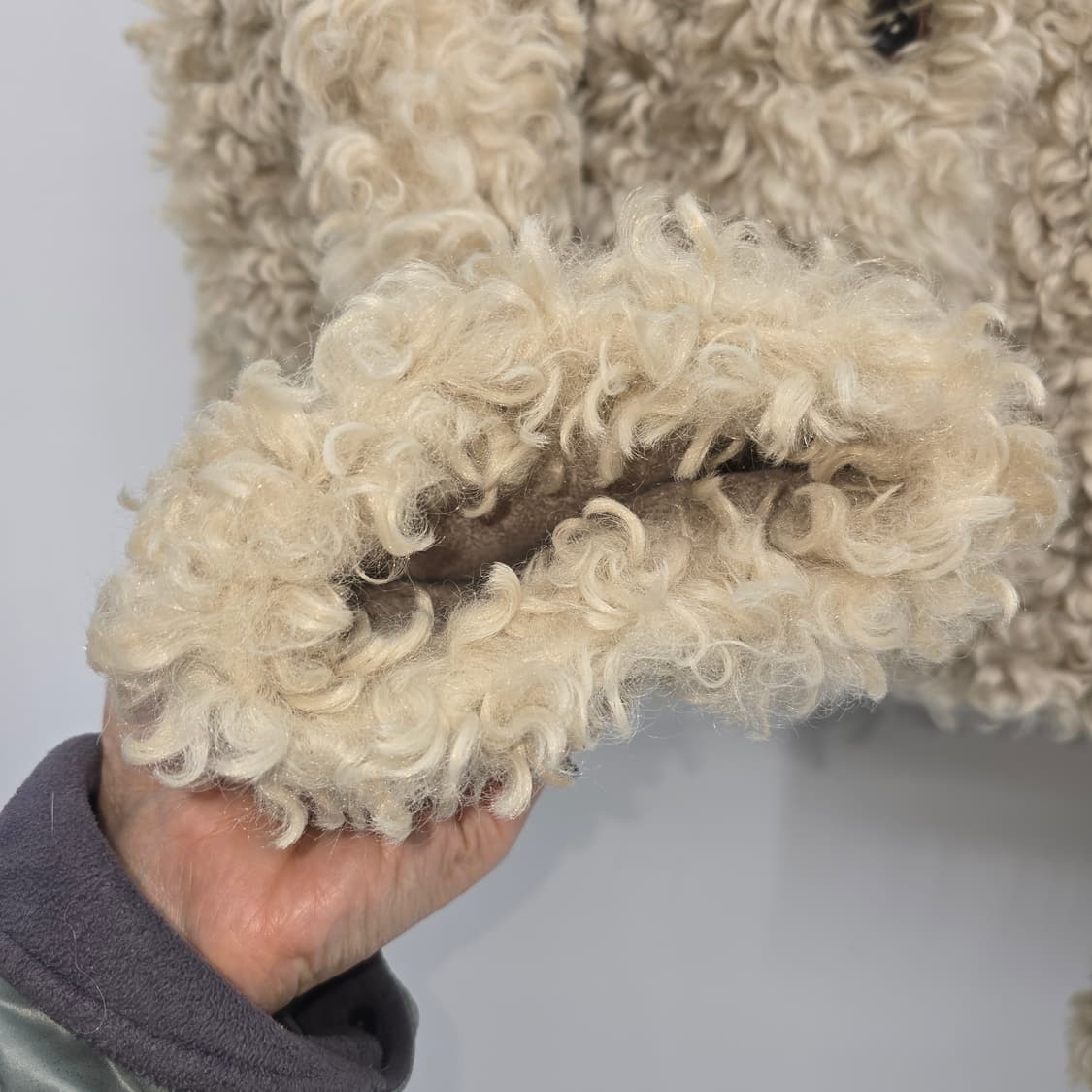 뽀글이 숏 자켓 아이보리 상품이미지7