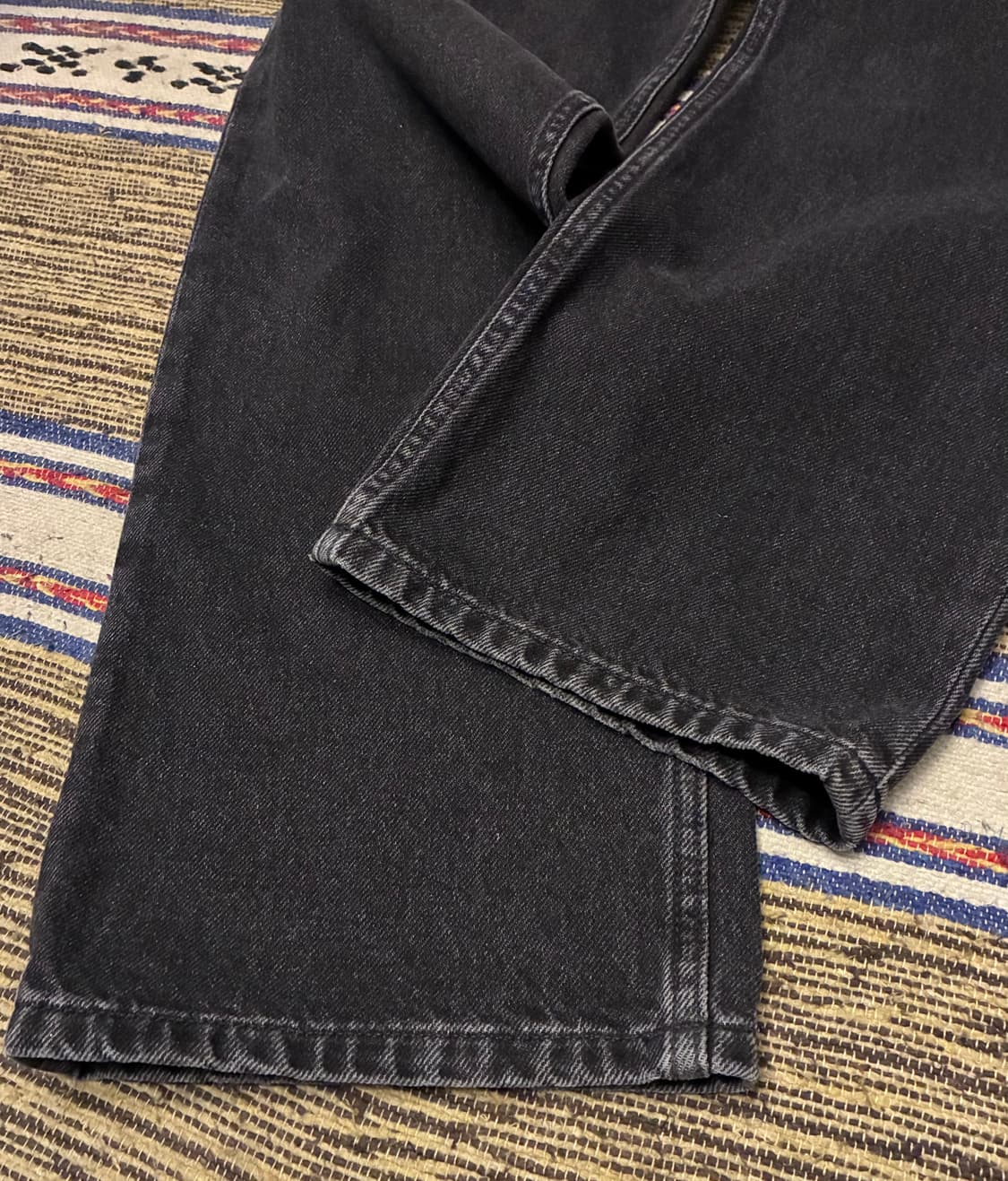 (34~36)칼하트 WIP 놀란 릴렉스 스트레이트 흑청 데님 블랙진 상품이미지5