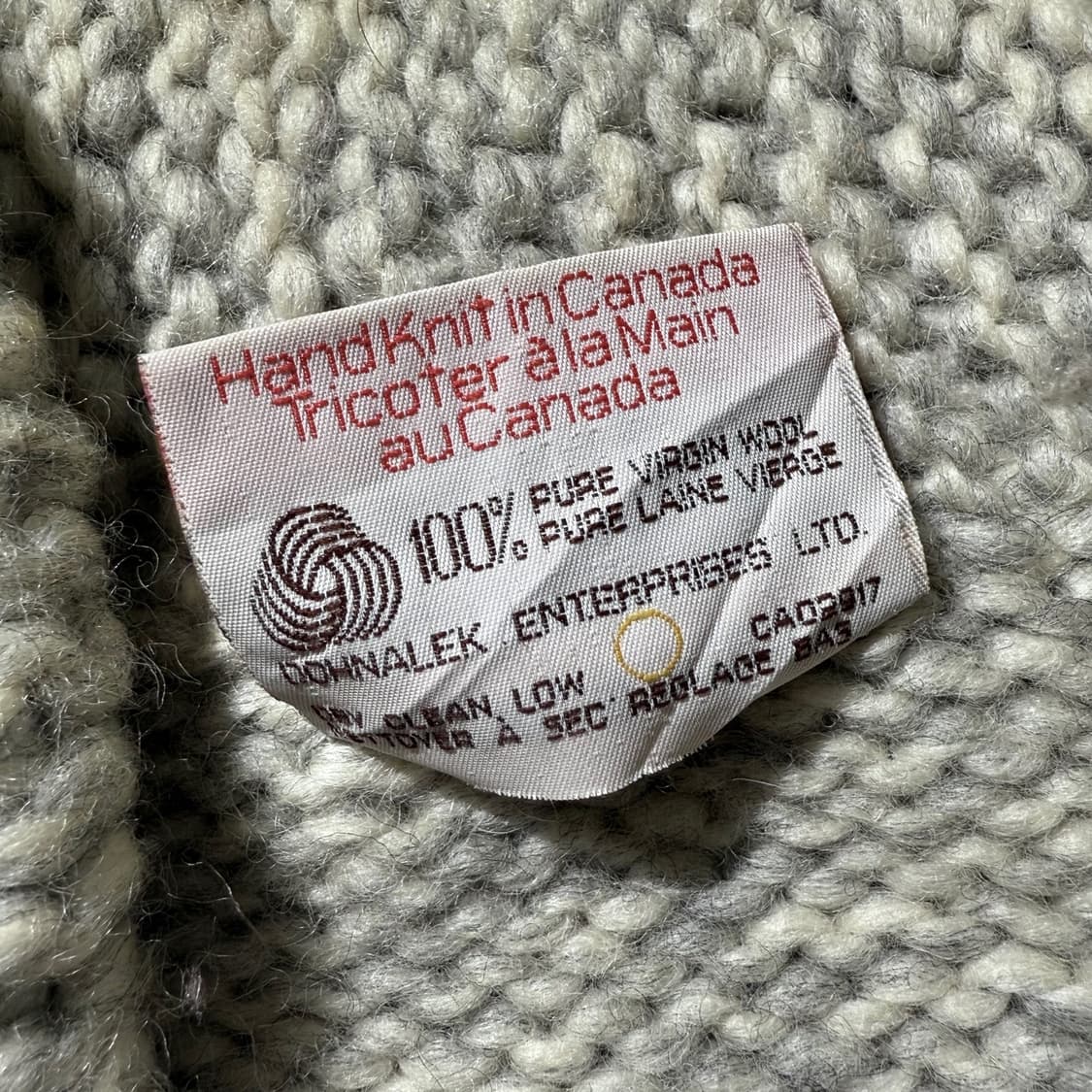 Tuak 캐나다 코위찬 숄카라 패턴 핸드 니트 집업 가디건 자켓 상품이미지6