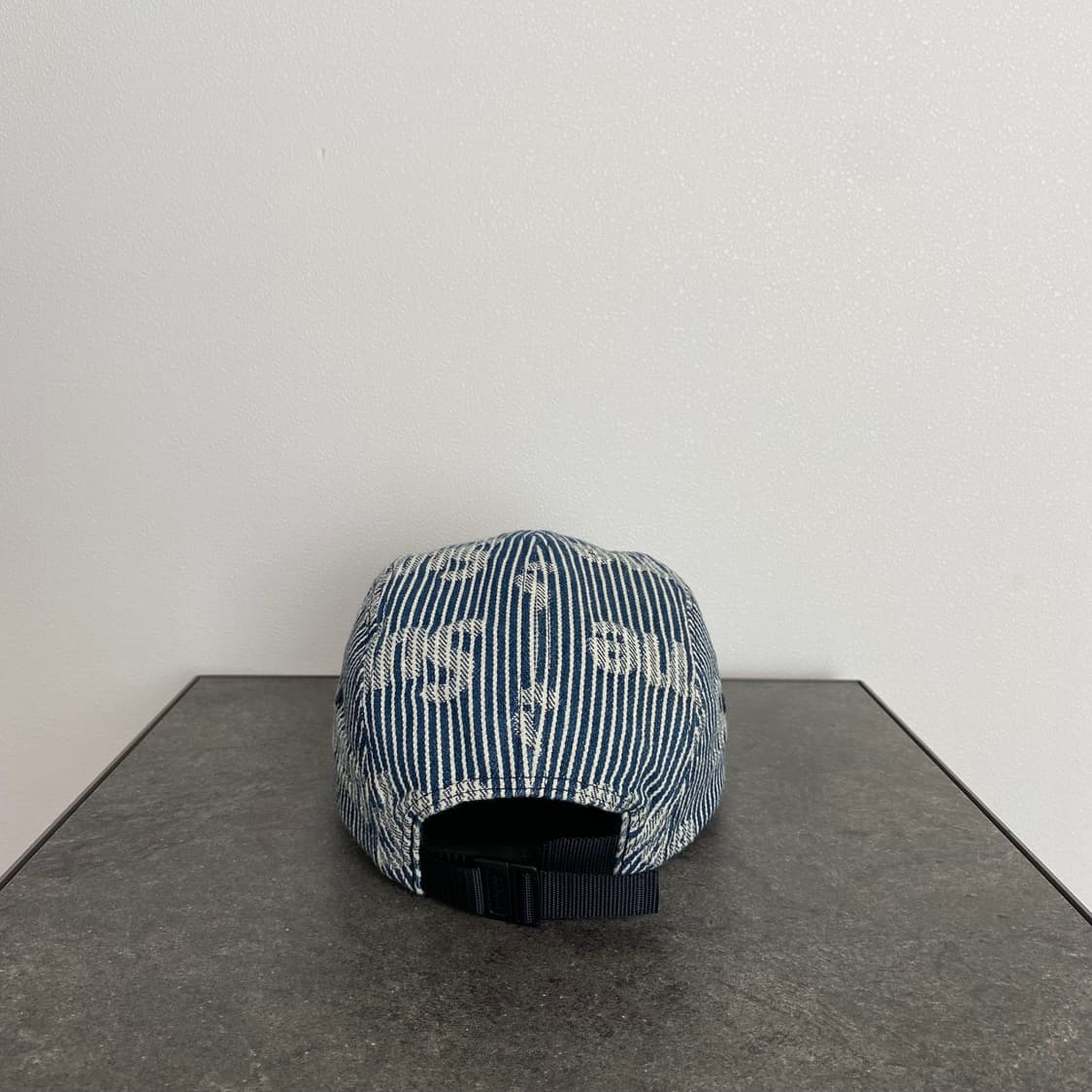 (OS) 슈프림 박스로고 캠프캡 모자 스트라이프 데님 상품이미지4