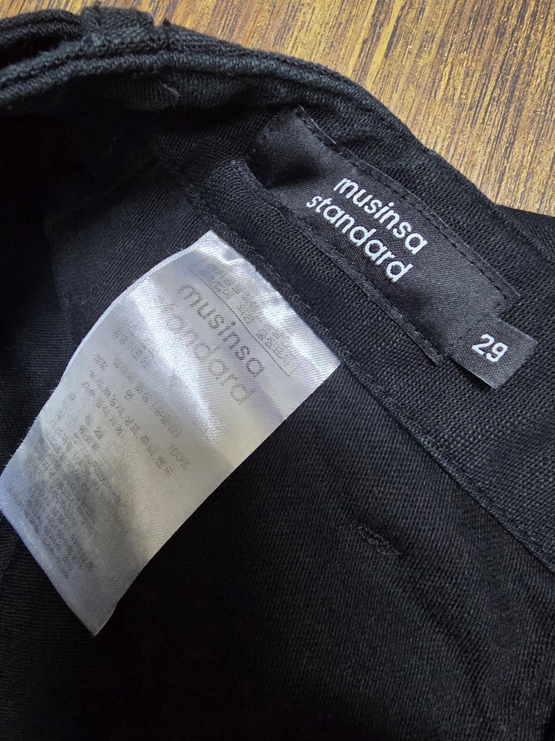 무탠다드 블랙 퍼티그팬츠  상품이미지3