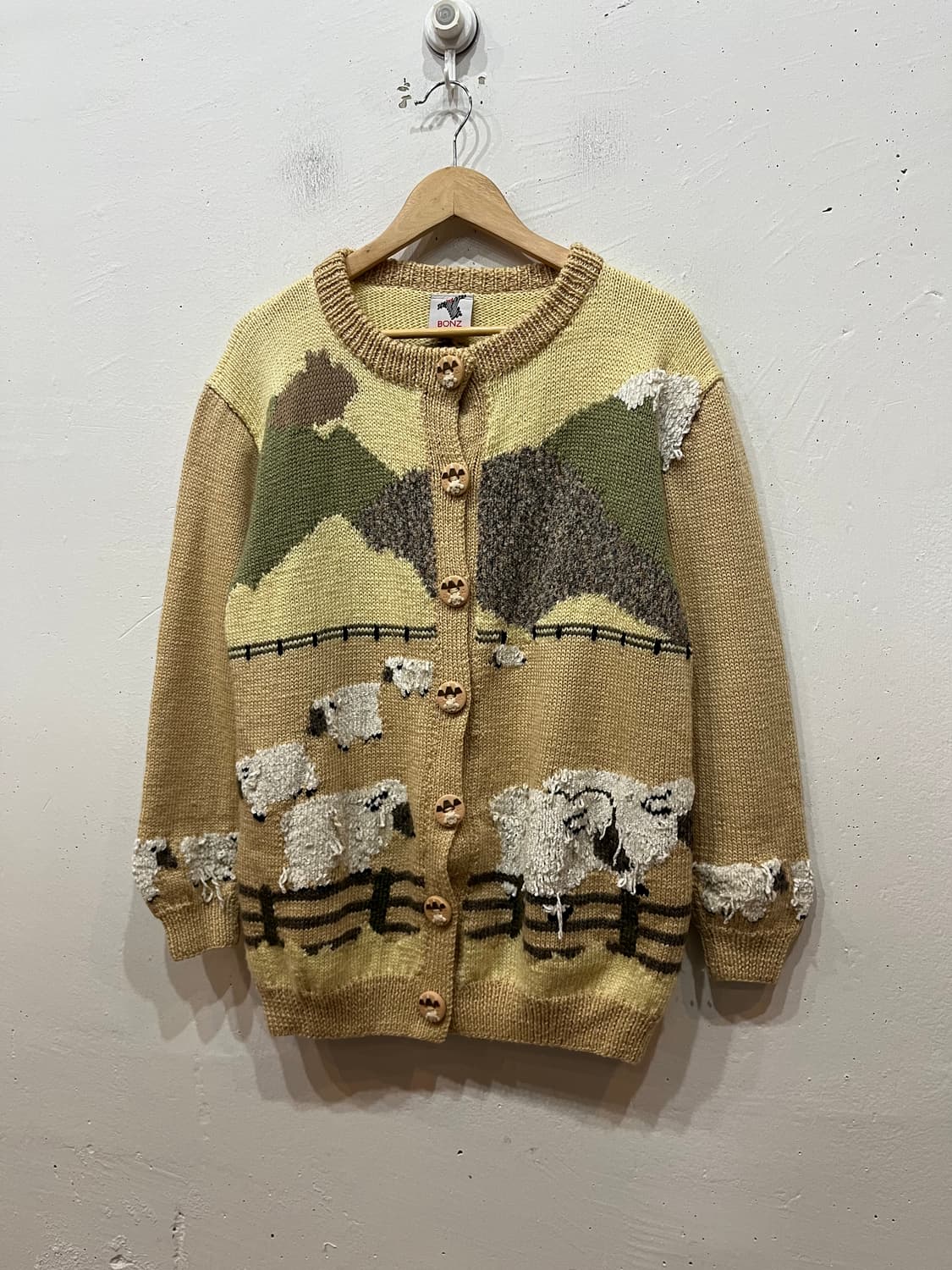 BONZ 뉴질랜드산 핸드메이드 퓨어울 가디건 상품이미지1