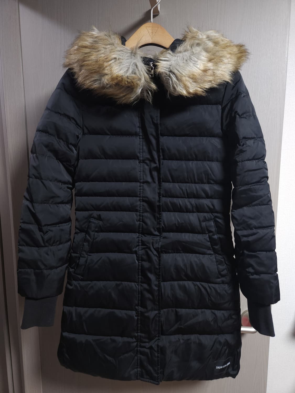 캘빈클라인 다운 롱패딩, S 상품이미지1