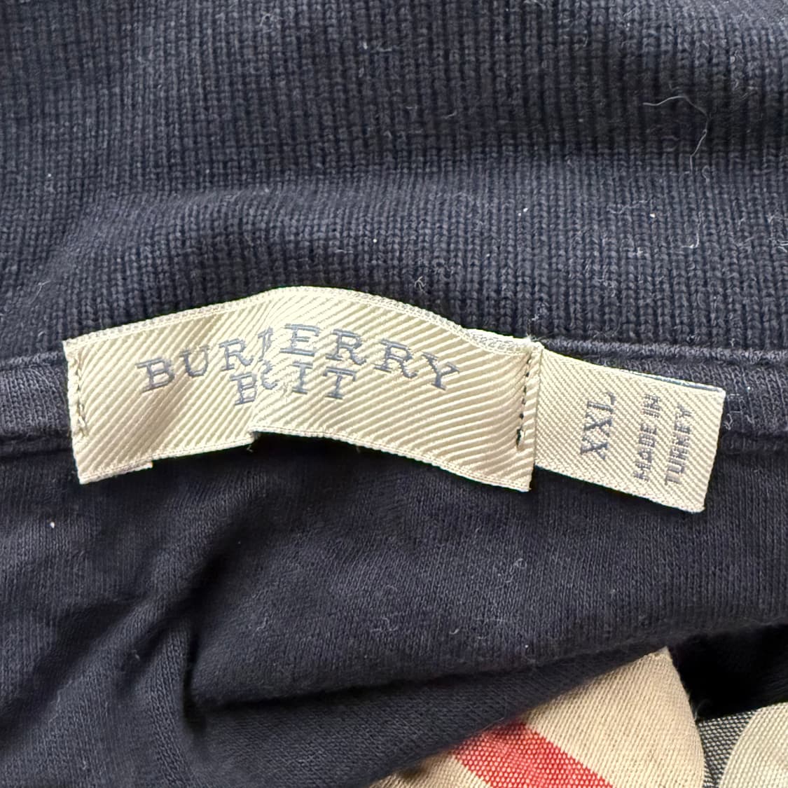 [정품/XXL] 버버리 블랙 체크 반팔 폴로 티셔츠 b17 상품이미지4