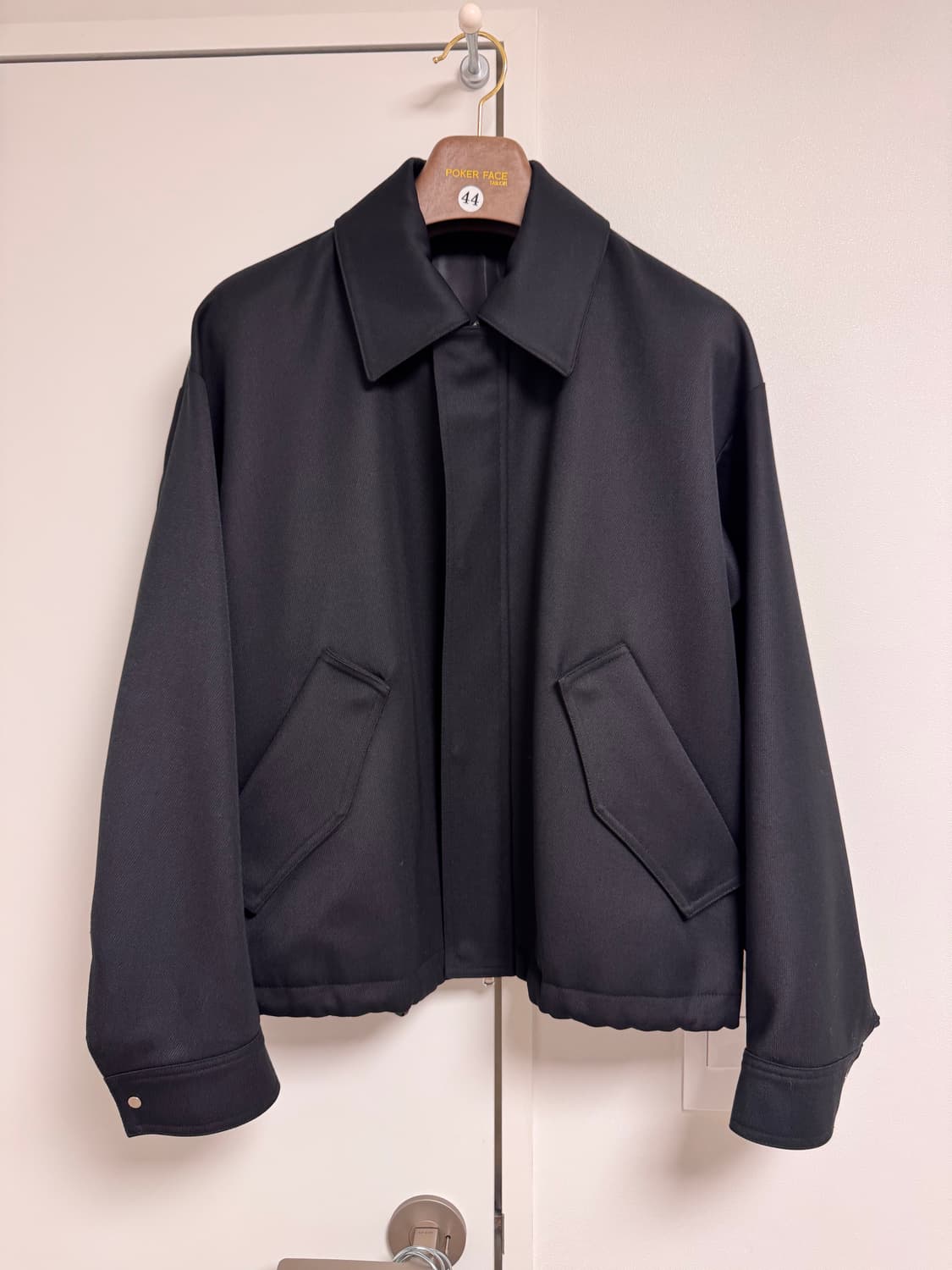 44) 포커페이스 오버사이즈 울 블루종 상품이미지1