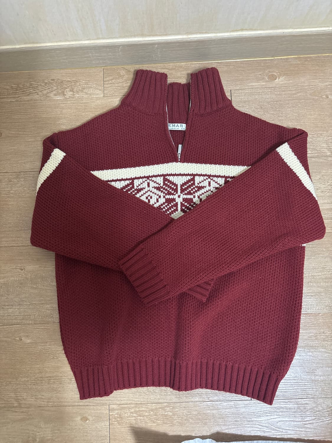 노르딕 니트집업 상품이미지1