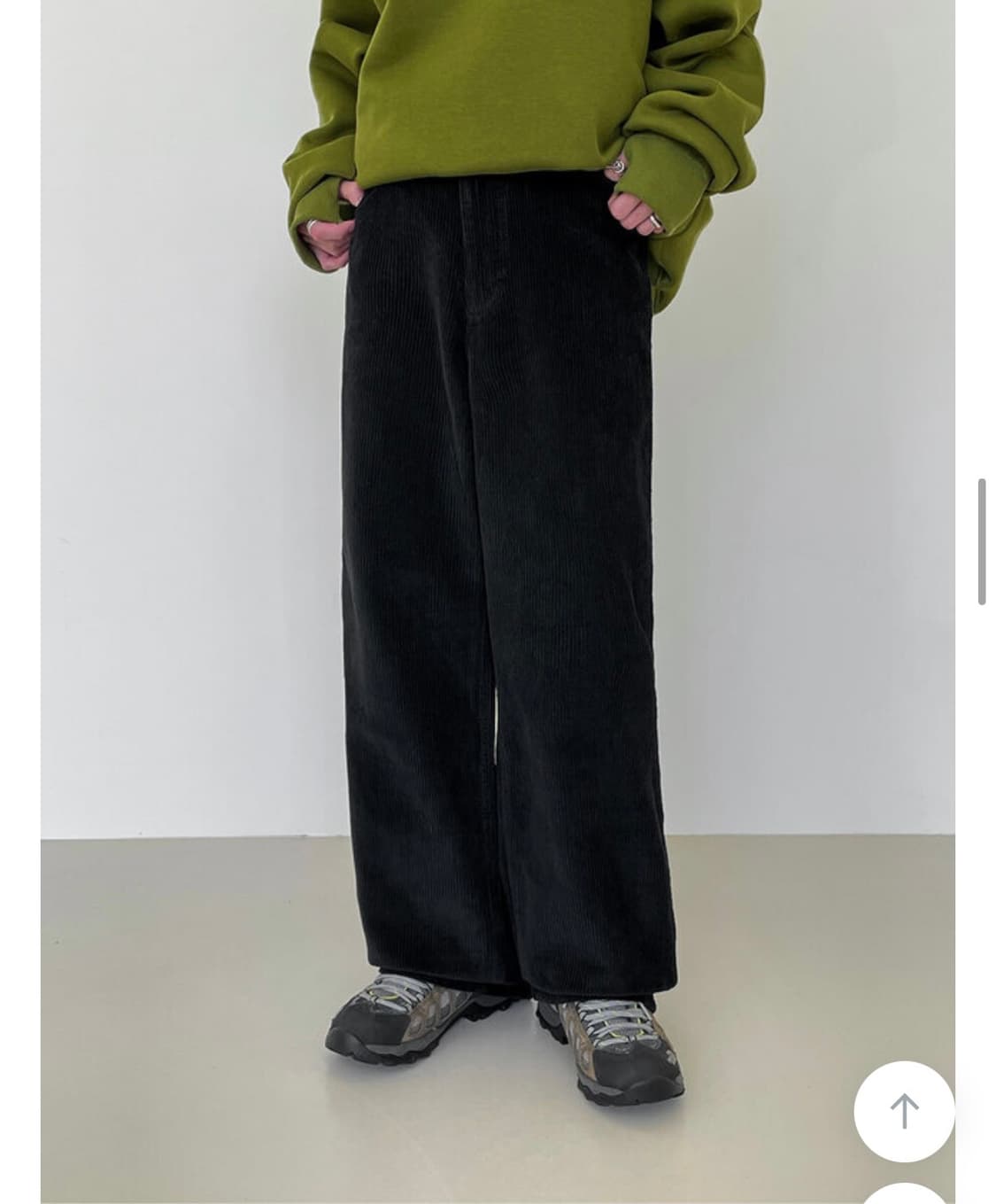 코듀로이 팬츠 블랙 바지 S사이즈 상품이미지2